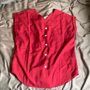 Maroon button up shirt